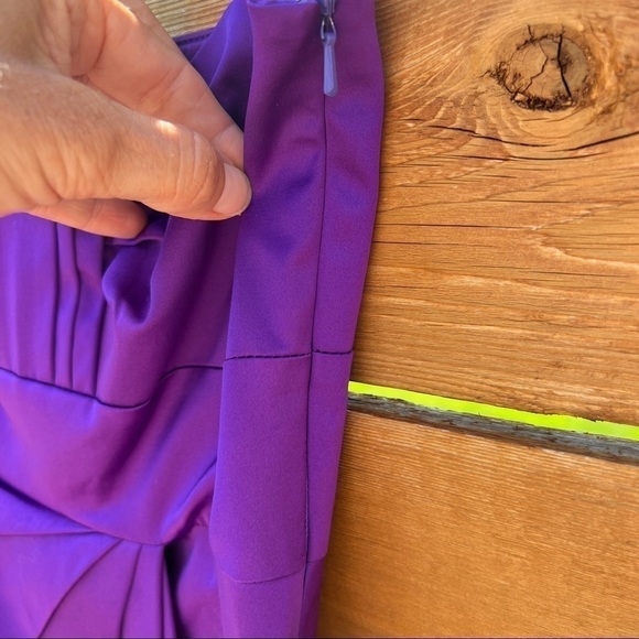 Karen Millen Purple Satin Strapless Mini Dresses 2 Available Size 4&6 - Picture 11 of 15